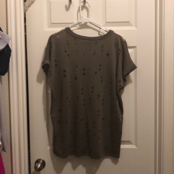 My Story - brown ripped tee - Picture 2 of 6